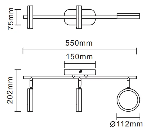 Lindby 9951086 3x GX53 max 11W Ceiling Lamp -