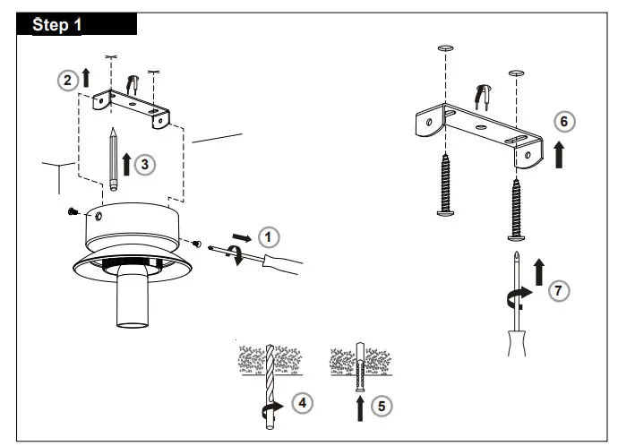 habitat 1233759 Chrome Opal Ceiling Light - Step 1