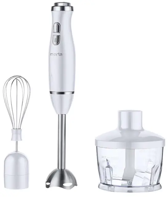 marta MT-1563 Food Processor with Hand Blender