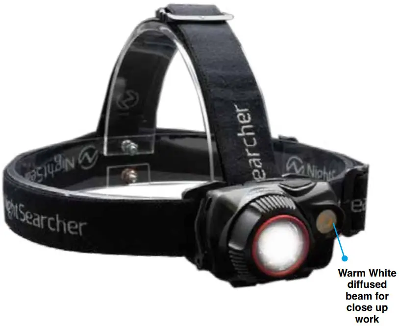 NightSearcher NSHTZOOM700R Fully Adjustable Spot to Flood Beam Head Torch - FIGURE 1