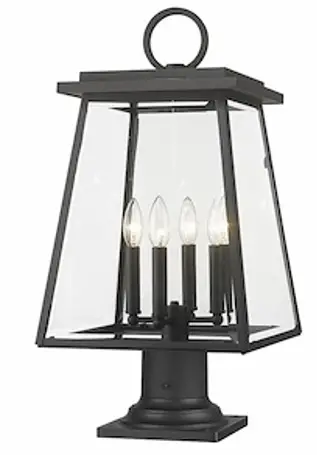 Broughton 521PHBR 116 Inch Tall 4 Light Outdoor Post Lamp