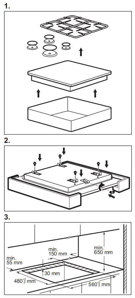Electrolux EGG75372K 600 Series Gas On Glass Hob - shaft with nu4