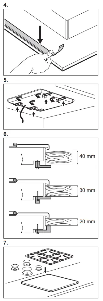 Electrolux EGG75372K 600 Series Gas On Glass Hob - shaft with nu5