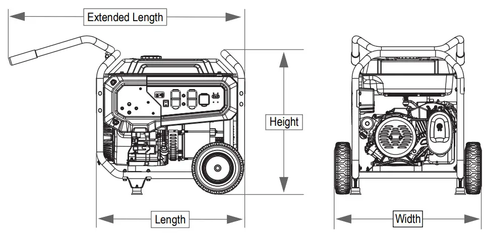GENERAC GP Series Portable Generator - Weights