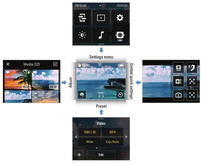 NATIONAL GEOGRAPHIC NC-200 4K Gimbal - LCD