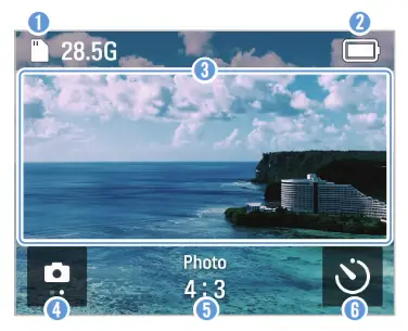 NATIONAL GEOGRAPHIC NC-200 4K Gimbal - Screen layout