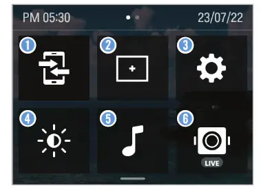NATIONAL GEOGRAPHIC NC-200 4K Gimbal - Settings menu screen