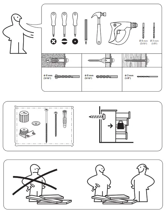 IKEA AA-2204049-4-2 HAUGA 6 Drawer Dresser - Figure1