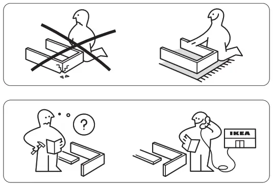 IKEA AA-2204049-4-2 HAUGA 6 Drawer Dresser - Figure2