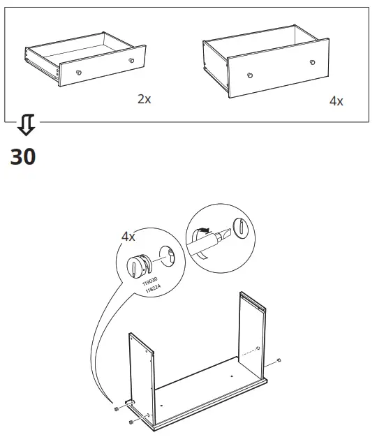 IKEA AA-2204049-4-2 HAUGA 6 Drawer Dresser - Figure25