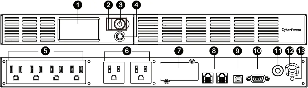 CyberPower OR1000LCDRM1U Smart App LCD UPS Systems
