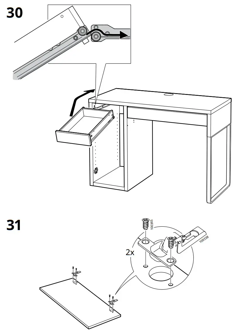 IKEA 80213074 MICKE Bureau Desk White 4138x1958 Inch - fig 21