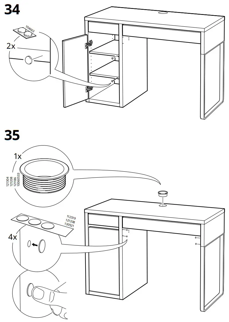 IKEA 80213074 MICKE Bureau Desk White 4138x1958 Inch - fig 23