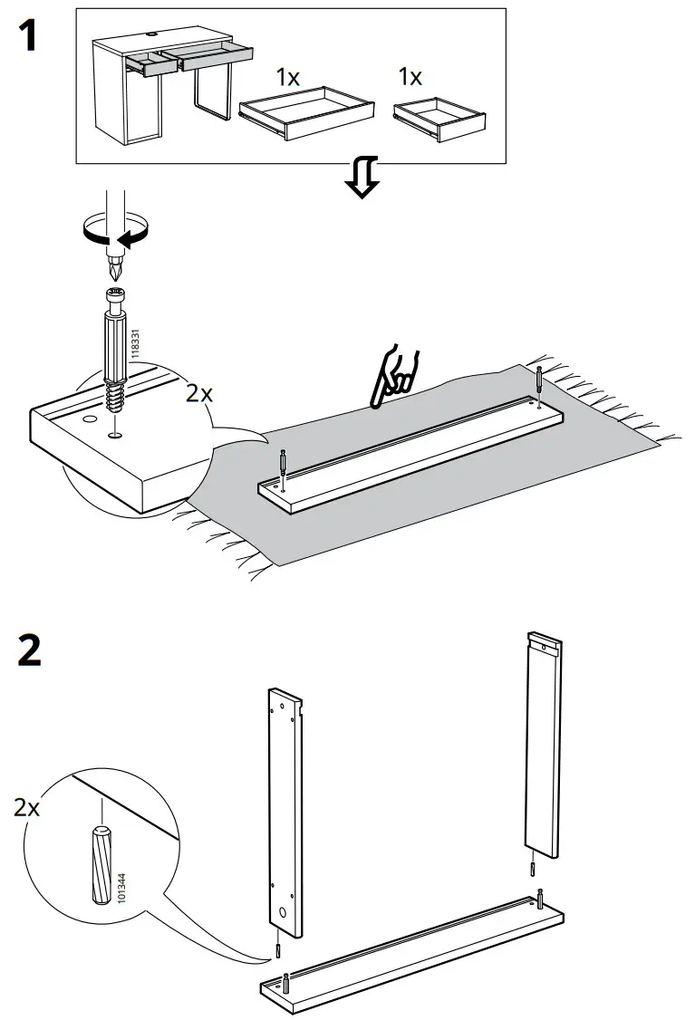 IKEA 80213074 MICKE Bureau Desk White 4138x1958 Inch - fig 5