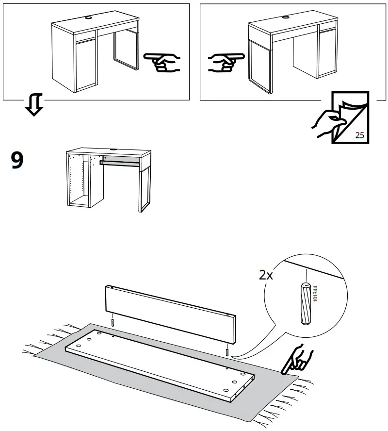 IKEA 80213074 MICKE Bureau Desk White 4138x1958 Inch - fig 9