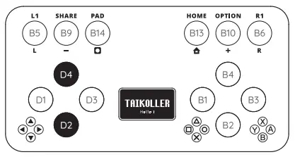 DJ-DAO Taikoller Arcade Style Controller - Switch