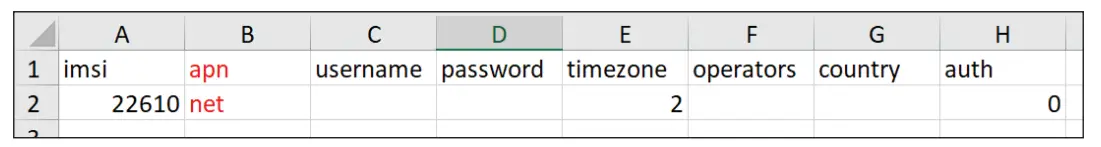 Edit the APN manually
