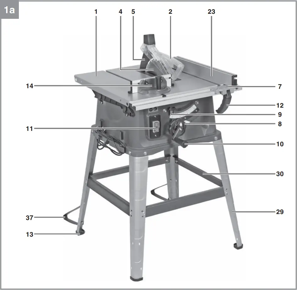 Einhell TC-TS 254 eco Bench Type Circular Saw - Fig. 1a