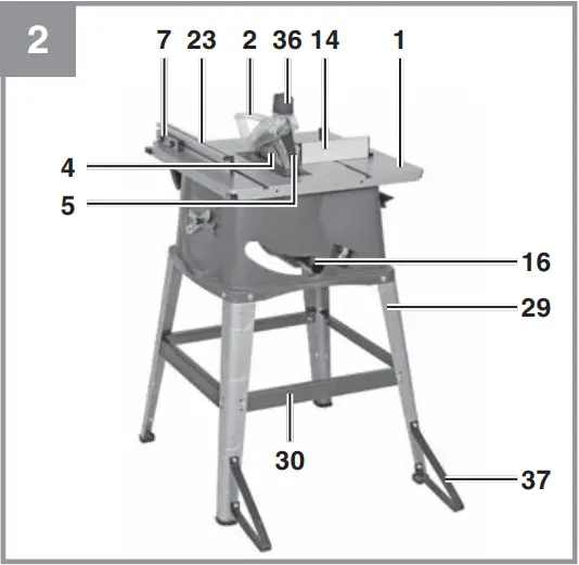 Einhell TC-TS 254 eco Bench Type Circular Saw - Fig. 2
