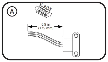 GE current EFH1 LED Flood Light - wires past pipe