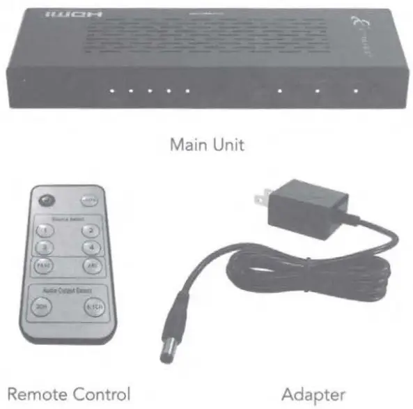ethereal CS HDM4X1ASW5 4K Compatible HDMI Switcher - included