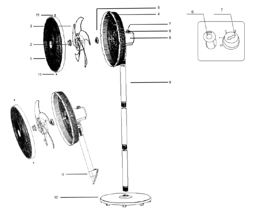 timberk T-SF1603 Stand Fan Instruction Manual-fig-2