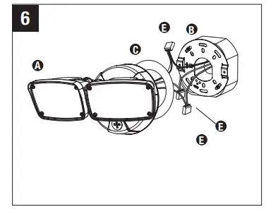 COOPERS Lighting Solutions FTS20CW 2 Light Bluetooth LED Floodlight - Junction box 1