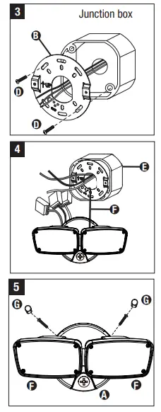 COOPERS Lighting Solutions FTS20CW 2 Light Bluetooth LED Floodlight - Junction box