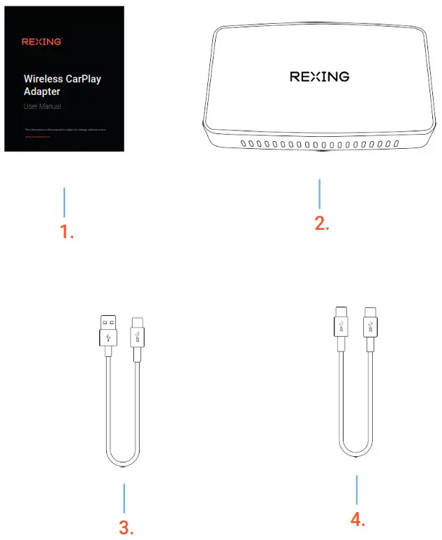 REXING CPW-1 Wireless CarPlay Adapter - Fig1