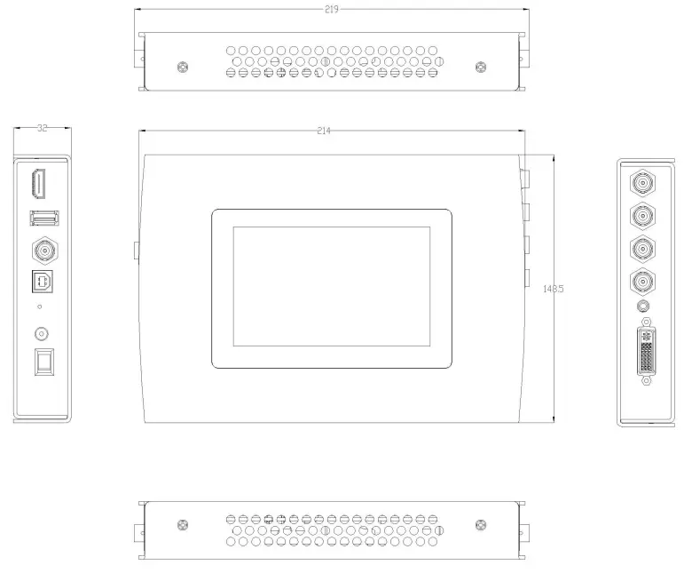 RGBlink MSP 200PRO Signal Monitor and Generator - Dimension