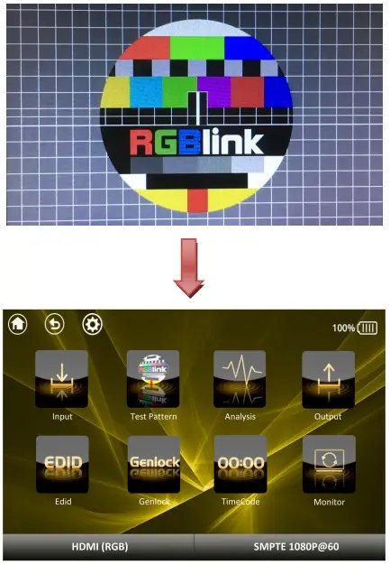 RGBlink MSP 200PRO Signal Monitor and Generator - start1