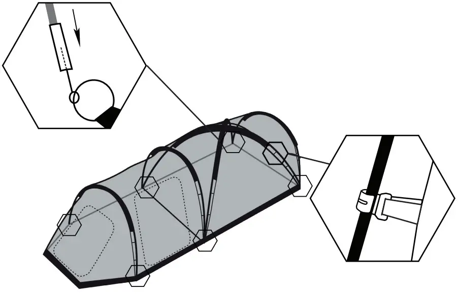 Kiwi Camping KC072-470 Kea 6 Blackout Recreational Tent - fig 2