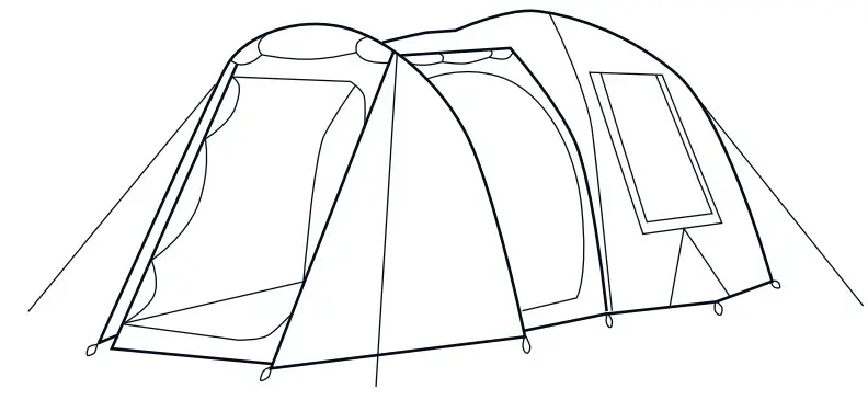 Kiwi Camping KC072-470 Kea 6 Blackout Recreational Tent - fig 4