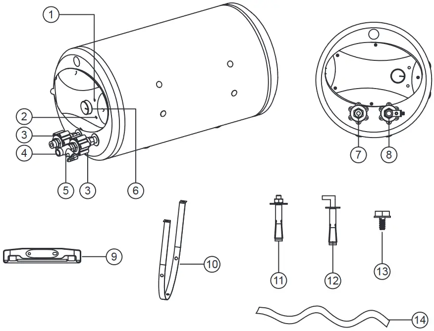 ALPHA AST 30 H Electric Storage Water Heater - External Part