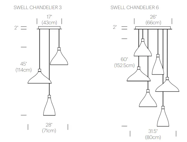 TROY LIGHTING SWELL XL Swell LED Pendant Light  - SWELL CHANDELIER 3