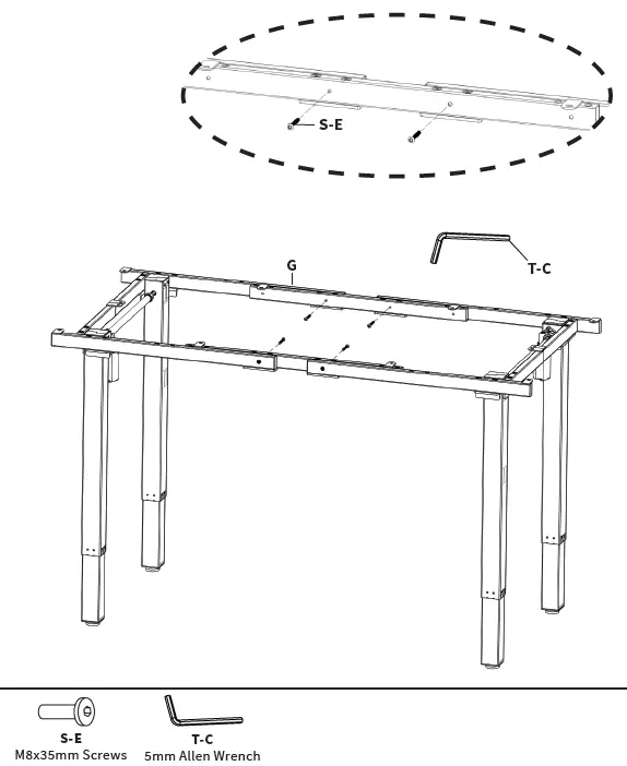 V I V O DESK-E-400B Electric 4-Leg Dual Motor Desk Frame 13