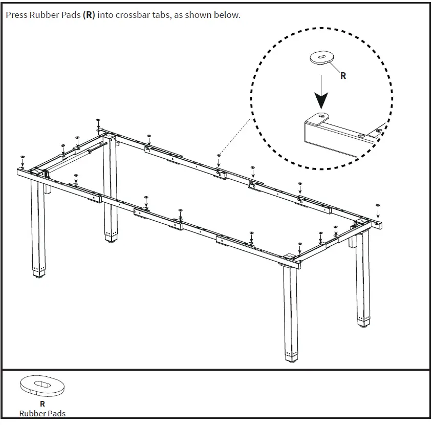 V I V O DESK-E-400B Electric 4-Leg Dual Motor Desk Frame 14