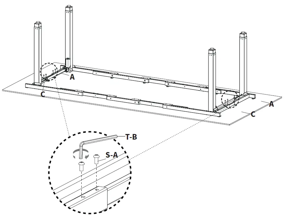 V I V O DESK-E-400B Electric 4-Leg Dual Motor Desk Frame 15