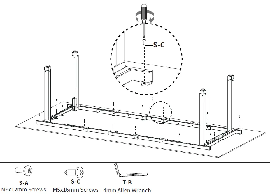 V I V O DESK-E-400B Electric 4-Leg Dual Motor Desk Frame 16