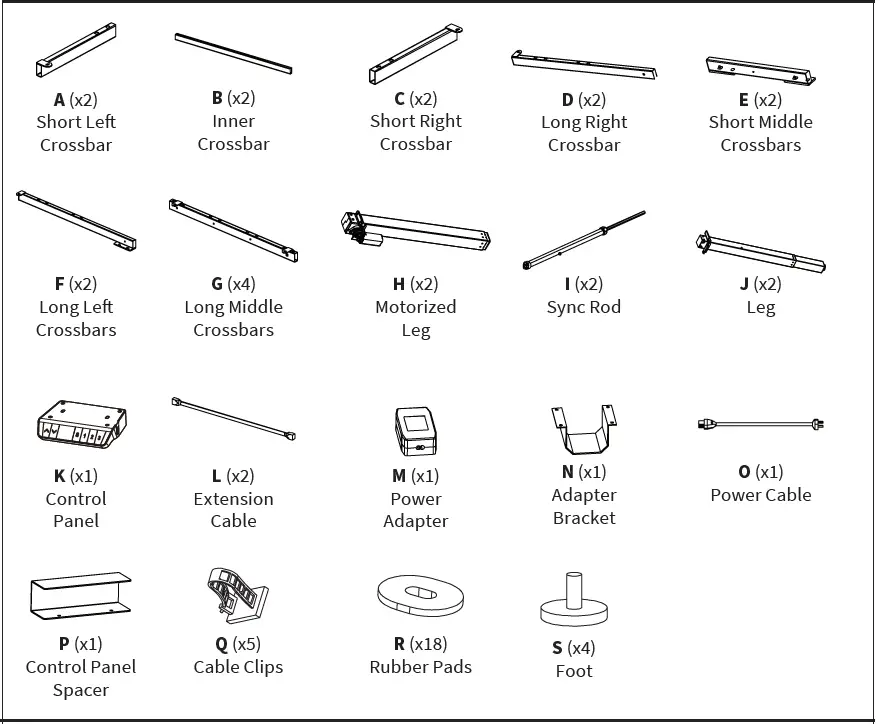 V I V O DESK-E-400B Electric 4-Leg Dual Motor Desk Frame 3