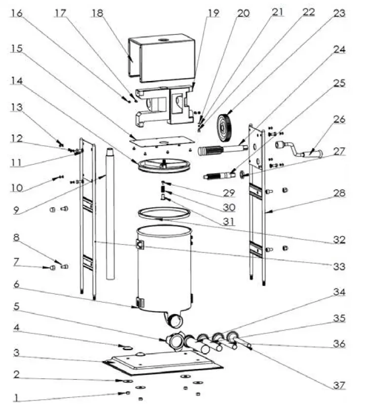 1111 Big Bite 10lb Stainless Steel Vertical Stuffer 1