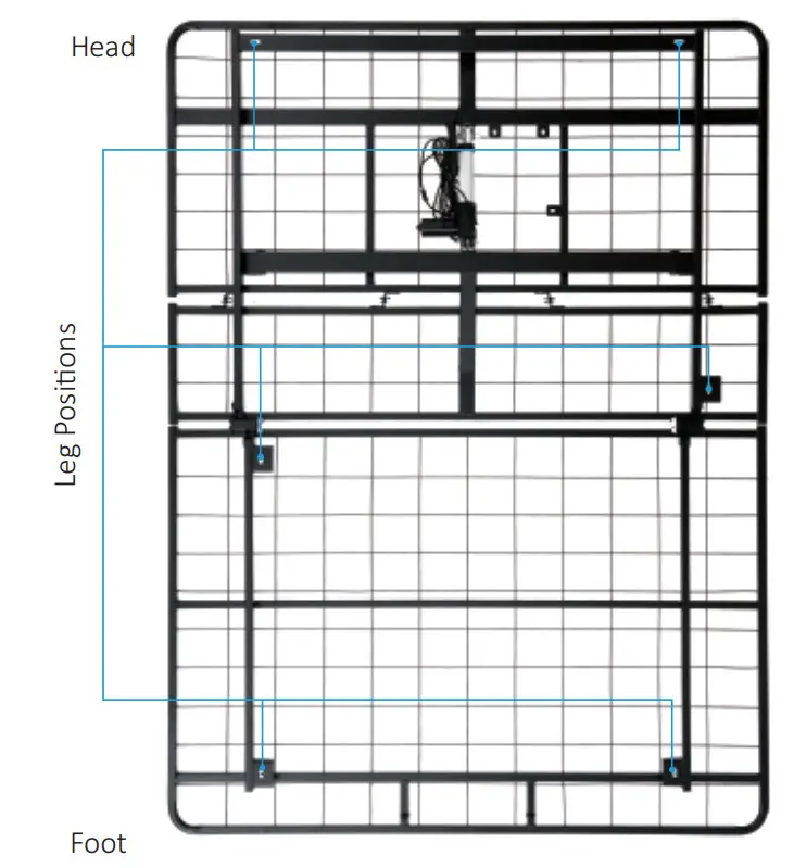MLILY NUP100 Adjustable Base Bed - Leg