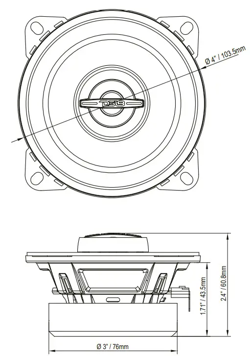 DS18 G4Xi 4 Inch 2-Way Coaxial Speaker - MEASUREMENTS