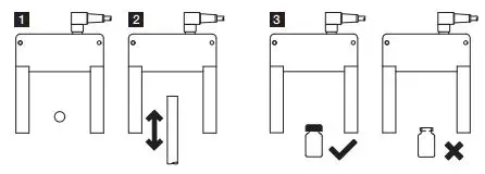 di-soric OGWSD-100G3-T3 Frame Light Barrier Owner's Manual - Checking objects without a falling motion