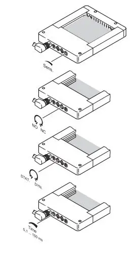 di-soric OGWSD-100G3-T3 Frame Light Barrier Owner's Manual - Potentiometer operation