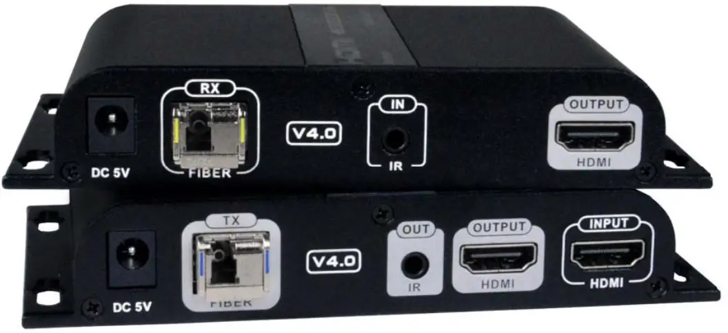 NTI ST-IPFOHD-LC-ULC Low-Cost HDMI Extender Over IP Via One LC Singlemode-Multimode Fiber Optic Cable