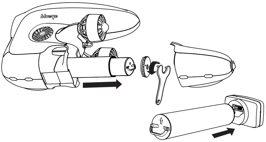 Blueye Robotics Pioneer Underwater Drone With Camera - charger connect