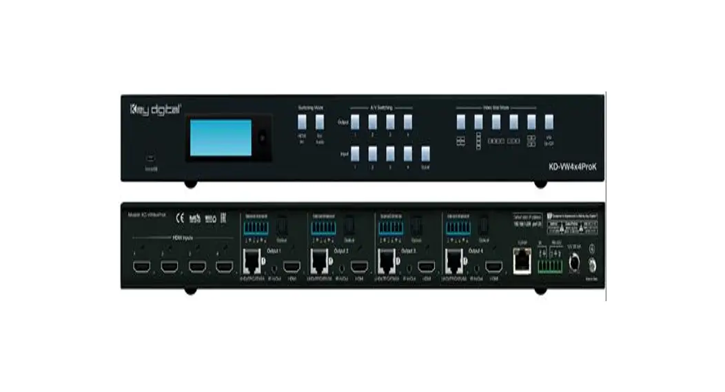 Key Digital Kd-vw4x4prok Video Wall Processor Matrix User Manual