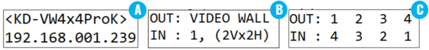 key digital KD-VW4x4ProK Video Wall Processor Matrix - LCD Display
