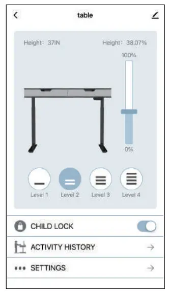 realspace 7500109 Smart Electric Height Adjustable Desk - Child Lock